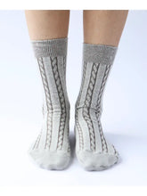 Load image into Gallery viewer, Cable Knit Dress Socks