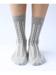 Cable Knit Dress Socks