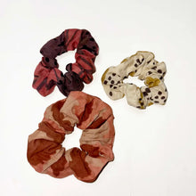 Load image into Gallery viewer, Cotton Silk Scrunchie Hair Ties - Set of 3