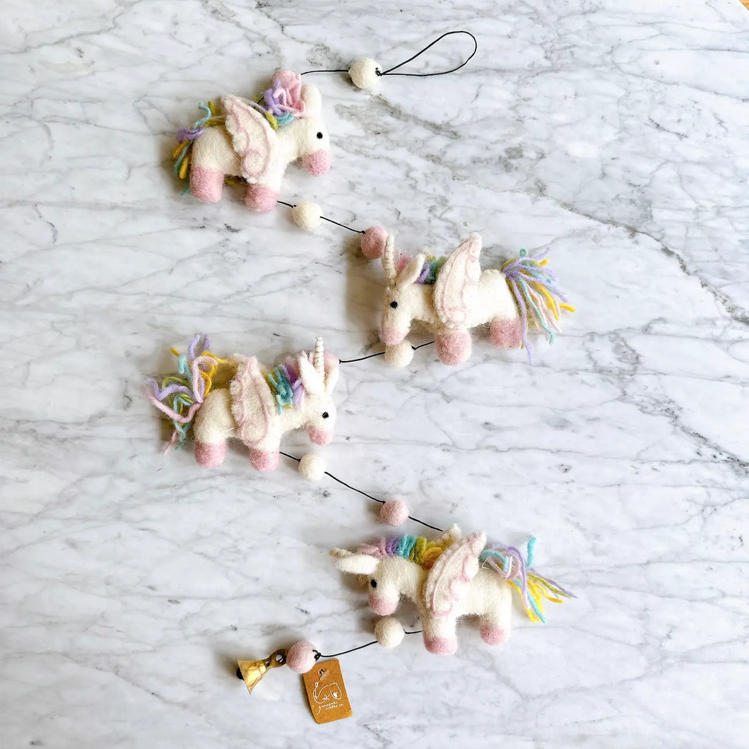 Felt Unicorn Garland