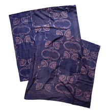 Load image into Gallery viewer, Cotton Silk Bandana - Indigo Floral Danish