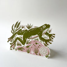 Load image into Gallery viewer, Die Cut Jumping Frog Greeting Card