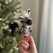 Load image into Gallery viewer, Zebra Finger Puppet