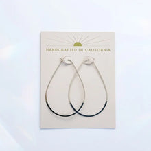 Load image into Gallery viewer, Patina Dipped Teardrop Hoops