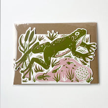 Load image into Gallery viewer, Die Cut Jumping Frog Greeting Card