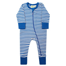 Load image into Gallery viewer, 2 Way Zip Striped Long Sleeve Romper