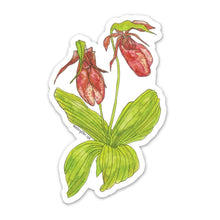 Load image into Gallery viewer, Pink Lady Slipper Sticker