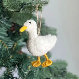 White Duck Ornament