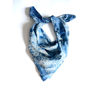 Square Blocked Shibori  Bandana  - Neel