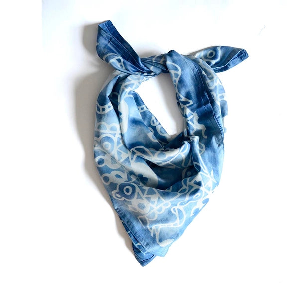 Square Blocked Shibori  Bandana  - Neel