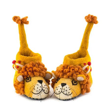 Load image into Gallery viewer, Leopold the Lion Felted Children&#39;s Slippers