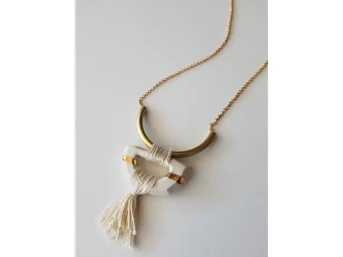 Faceted Tassel Necklace