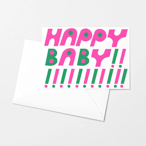 Happy Baby Exclaim Risograph Card