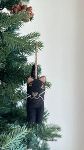 Playful Black Cat Ornament