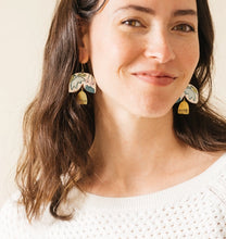 Load image into Gallery viewer, Wild Daisy Charm Dangle Earrings