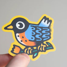 Load image into Gallery viewer, American Robin with Tulip Vinyl Sticker