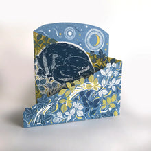 Load image into Gallery viewer, Badger Amongst the Brambles Concertina Card