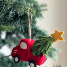 Load image into Gallery viewer, Pickup Truck with Christmas Tree Ornament