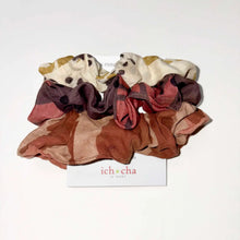 Load image into Gallery viewer, Cotton Silk Scrunchie Hair Ties - Set of 3