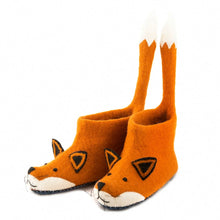Load image into Gallery viewer, Finlay Fox Felted Children&#39;s Slippers