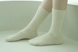 Wool Cashmere Ribbed Socks