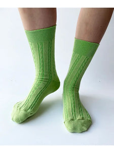Cable Knit Dress Socks