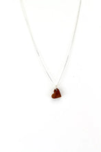 Load image into Gallery viewer, Tiny Wood Heart Necklace