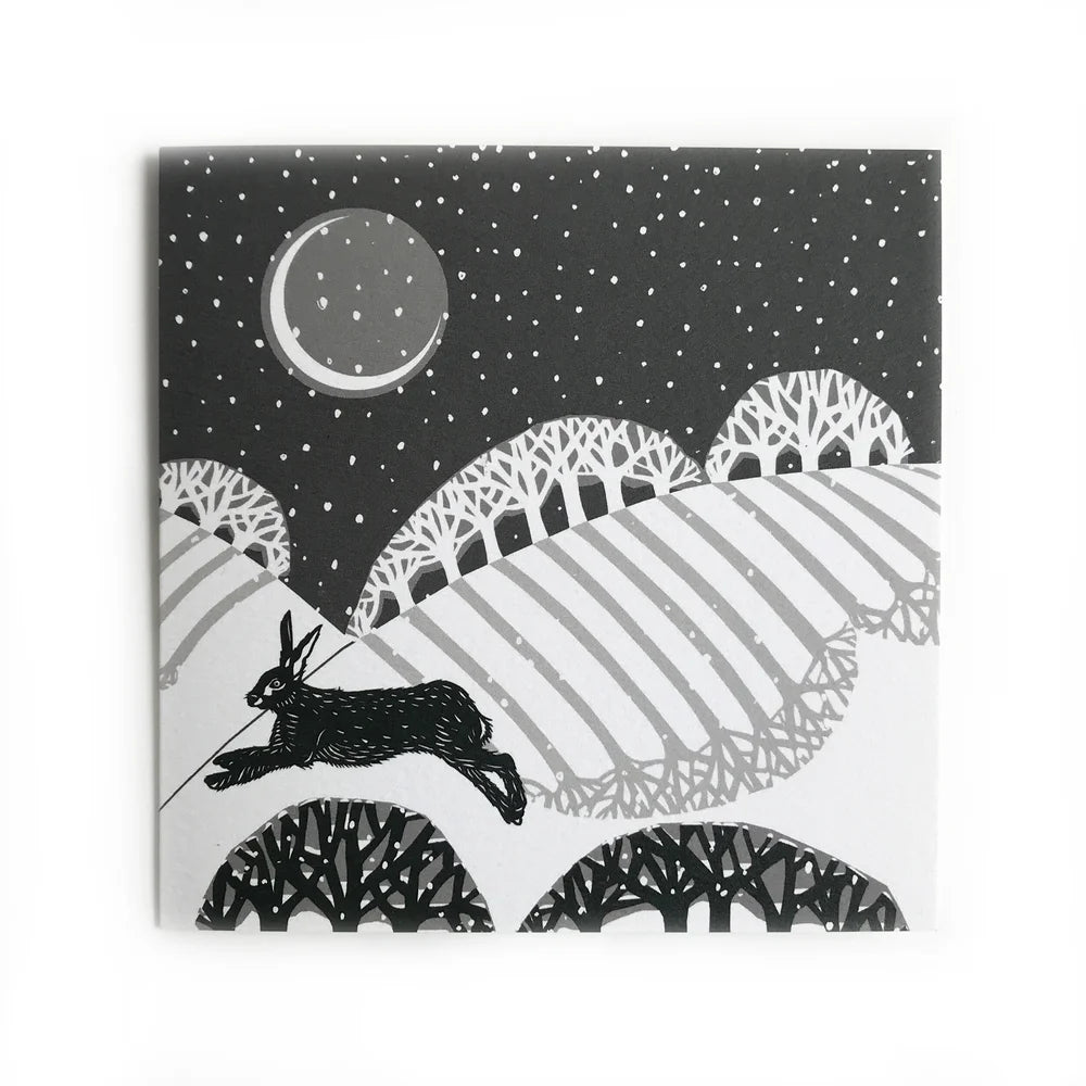Moonlit Hare Greeting Card