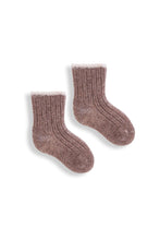 Load image into Gallery viewer, Tipped Rib Wool Cashmere Baby Socks