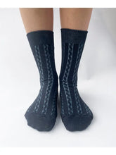 Load image into Gallery viewer, Cable Knit Dress Socks