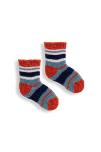 Wool Cashmere Baby Socks - Multi Stripe