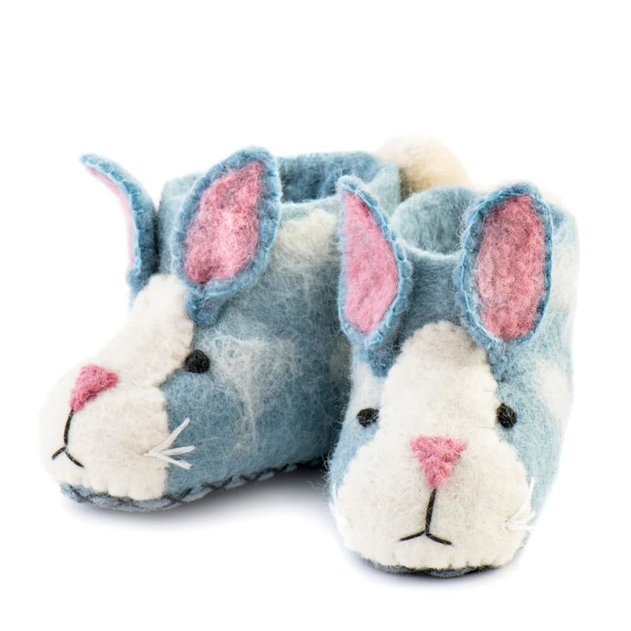 Rory Rabbit Felted Children's Slippers