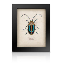 Load image into Gallery viewer, Framed Hand Embroidered Beaded Insects