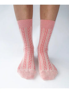 Cable Knit Dress Socks