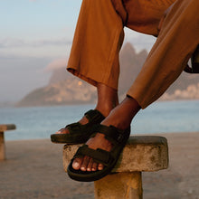 Load image into Gallery viewer, Arpoador Suede Sandals - Full Black