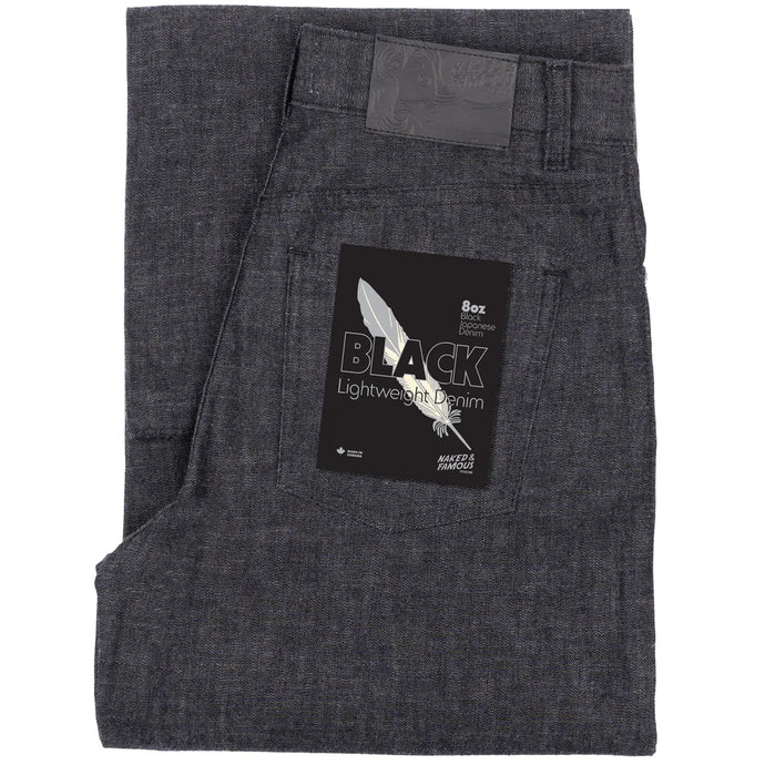 Wide Wild West - Black Lightweight Denim - Black