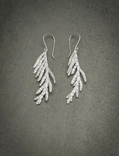Load image into Gallery viewer, Winter Cedar Branch Earrings - Silver