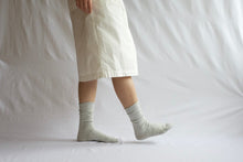 Load image into Gallery viewer, Nishiguchi Kutsushita, Cotton, Cashmere, Made in Japan, Ethically Produced, Socks, Cozy, Light Grey
