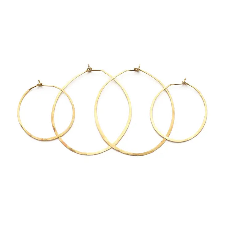 Hand Formed Hoops Gold Filled 1.5