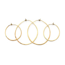 Load image into Gallery viewer, Hand Formed Hoops Brass 2.5&quot;