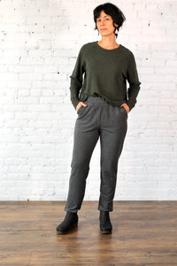 Gilmour, Ethically Made, Sustainable Loungewear, Bamboo, French Terry, Made in Canada, Pants, Trousers, Charcoal Grey