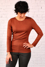Load image into Gallery viewer, Gilmour, Ethically Made, Made in Canada, Bamboo, Sustainable, Loungewear, Long Sleeve, Ribbed, Layering, Pecan