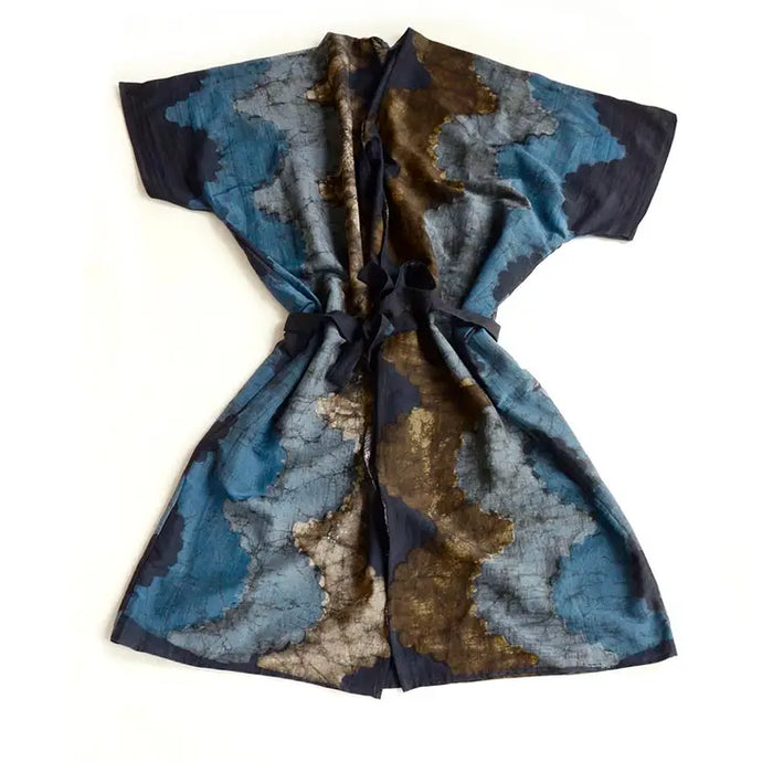Indigo Kimono/ Robe Kaftan - Ocean