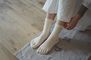 Silk Cotton Five Finger Socks