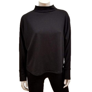 Bamboo French Terry Mock Neck Top
