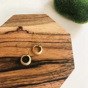 Small Simple Brass Hoop Earrings