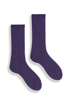 Load image into Gallery viewer, Wool Cashmere Woman&#39;s Solid Crew Socks