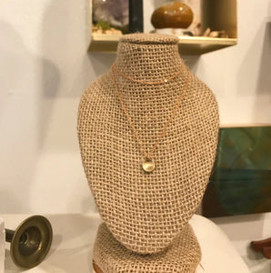 Tiny Brass Bowl Necklace
