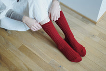 Load image into Gallery viewer, Wool Cotton Cable Socks